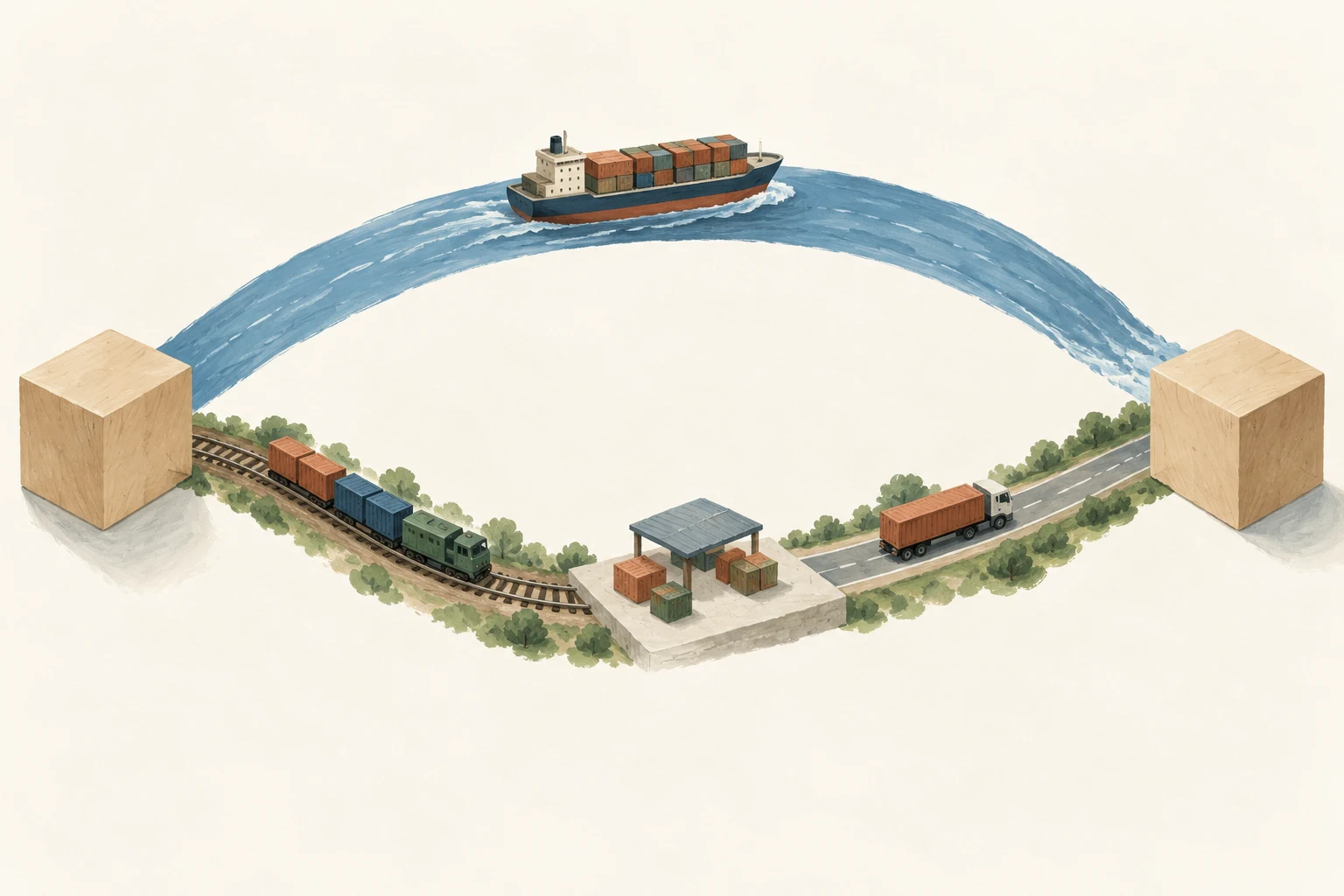 Two routes include different stages.