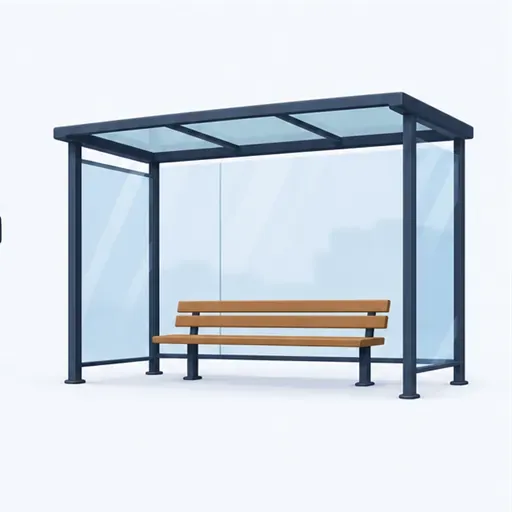 un abribus: مظلّة انتظار الحافلة