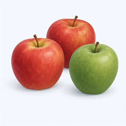 les pommes: apples