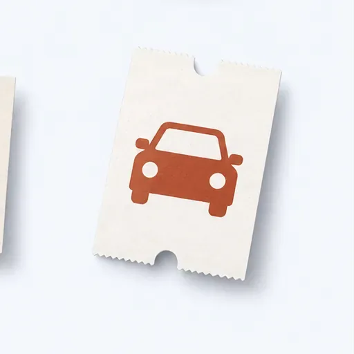 un ticket de parking: تذكرة موقف سيّارات