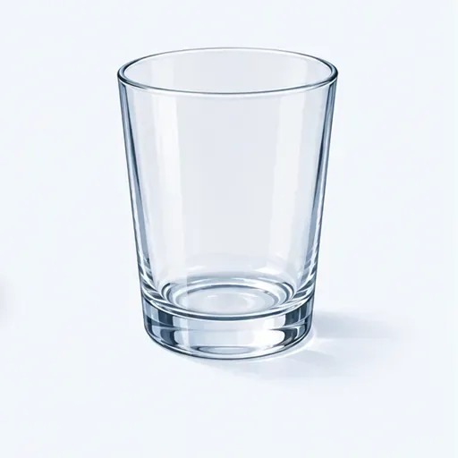 un verre vide: an empty glass
