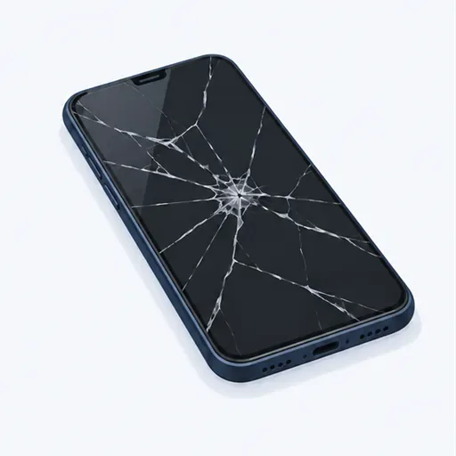 un écran fissuré: a cracked screen