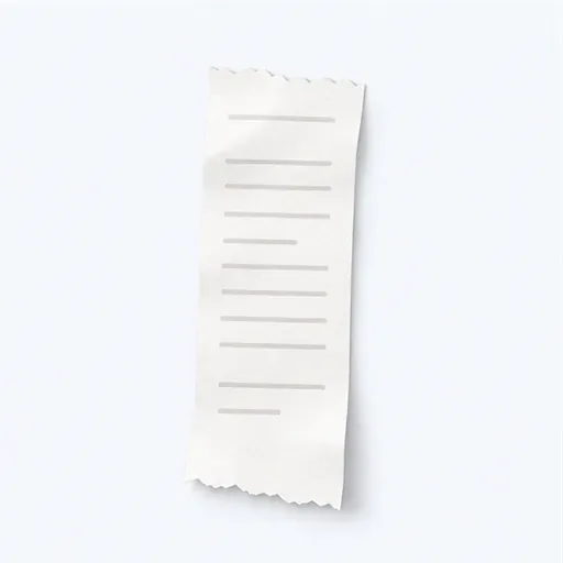 un ticket de caisse: a receipt
