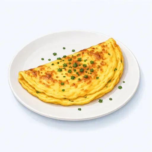 une omelette: an omelette