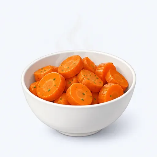 des carottes cuites: cooked carrots