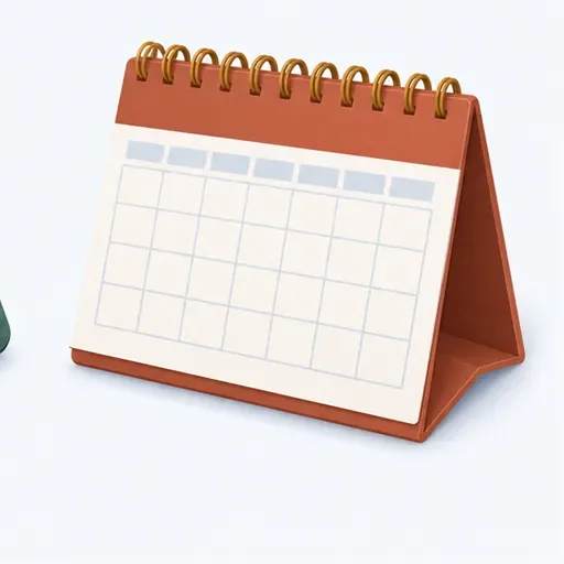 un calendrier: تقويم