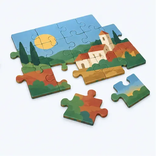 un puzzle: a jigsaw puzzle