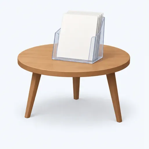 la table d’accueil: reception table