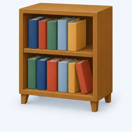 la bibliothèque: किताबों की अलमारी