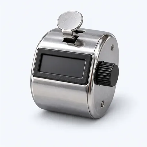 un compteur manuel: a hand tally counter