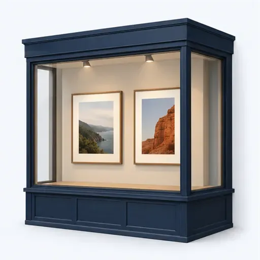 une vitrine: a display window