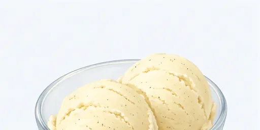la glace à la vanille: vanilla ice cream