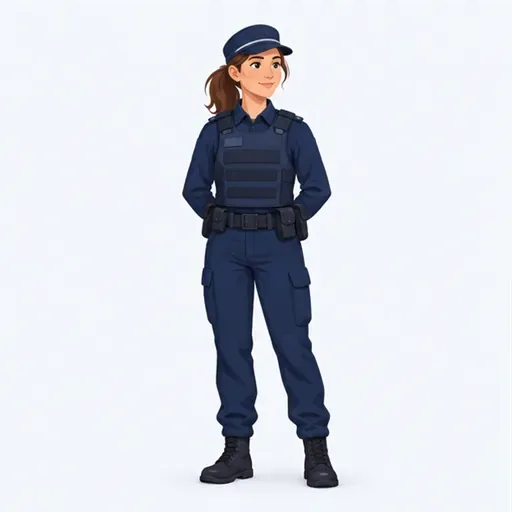 une policière: 一名女警察