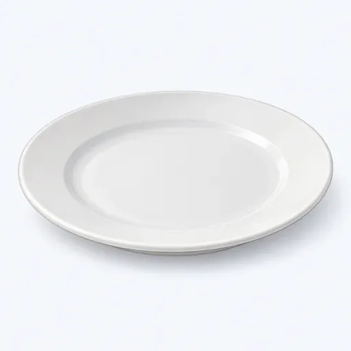 l’assiette: plate