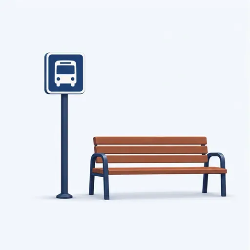un arrêt de bus: a bus stop