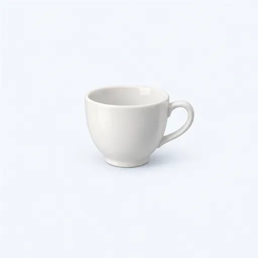 une petite tasse blanche: a small white cup