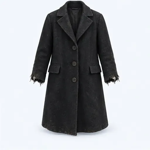 un vieux manteau noir: an old black coat