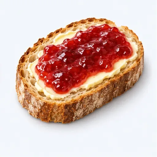 une tartine: a slice of bread with topping