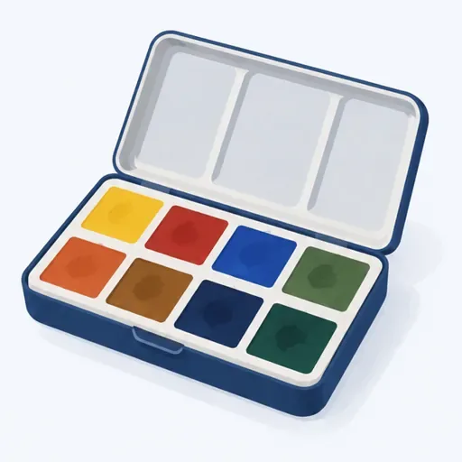 la boîte d’aquarelle: watercolour set