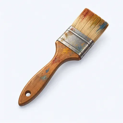 la brosse plate: flat paintbrush
