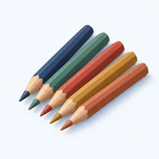 les crayons de couleur (m.): coloured pencils