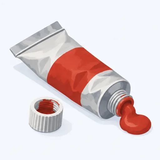 le tube de peinture: tube of paint