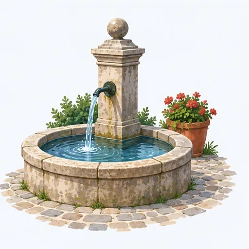 la fontaine: fountain