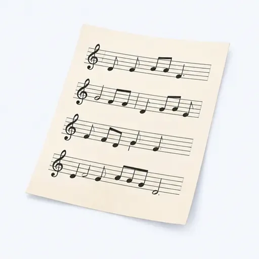 la partition: sheet music