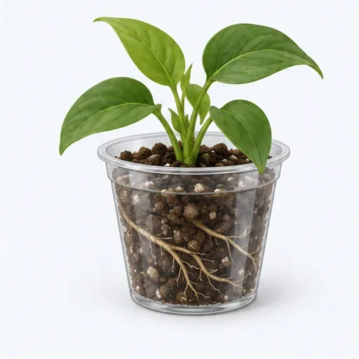 un pot transparent: transparent pot