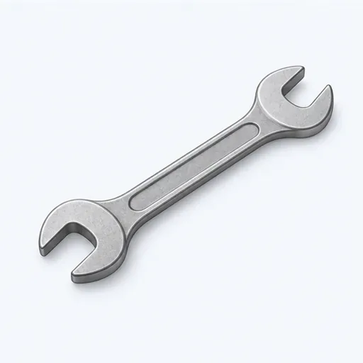 la clé plate: open-ended spanner
