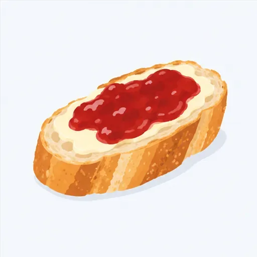 la tartine: slice of bread with spread