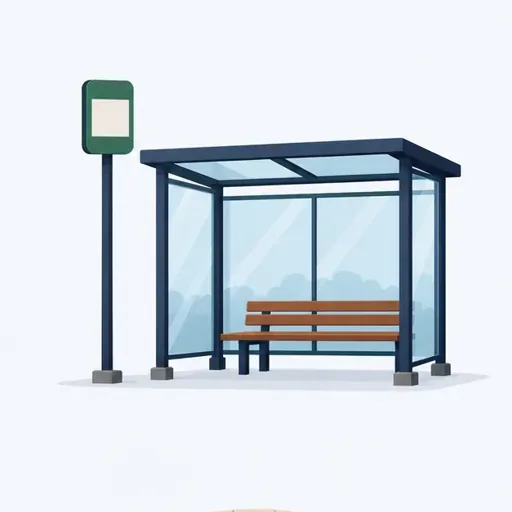 l’arrêt de bus: bus stop