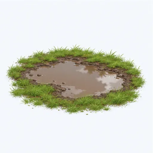 la flaque: puddle