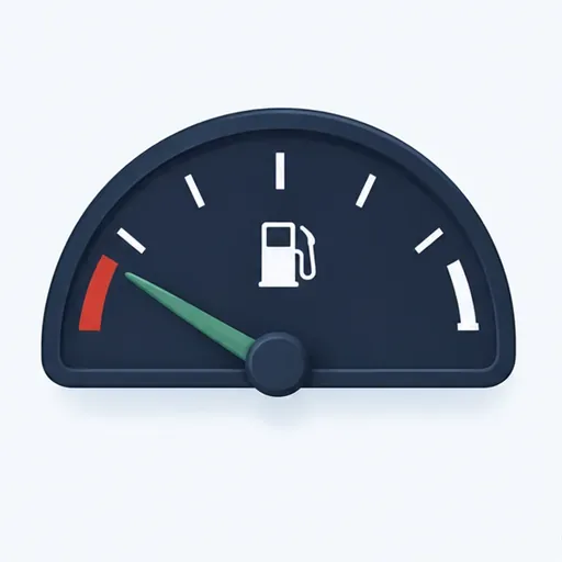 la jauge de carburant: fuel gauge