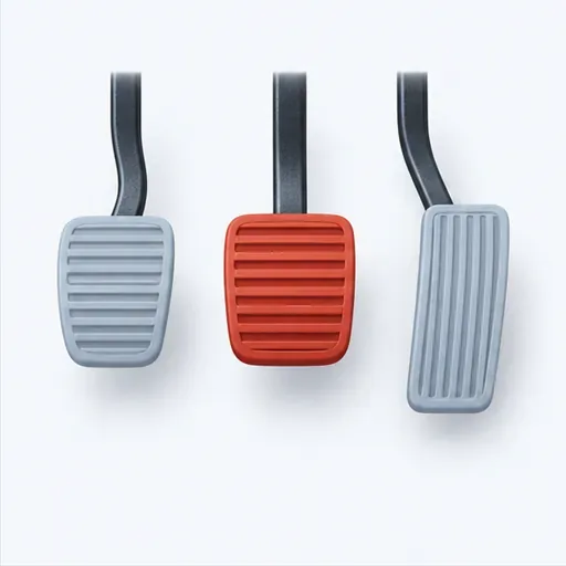 la pédale de frein: brake pedal