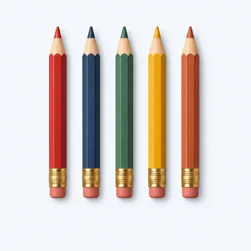 cinq crayons: five pencils