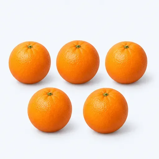 cinq oranges: five oranges