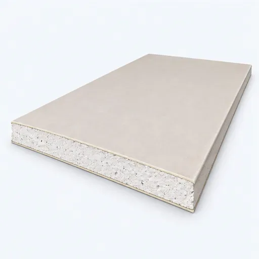 la plaque de plâtre: placa de yeso laminado