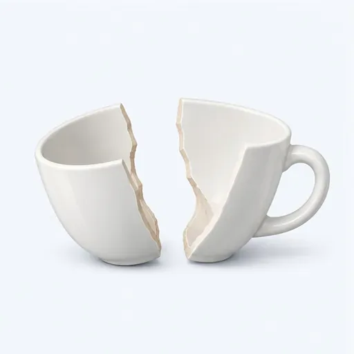 la tasse cassée: broken cup