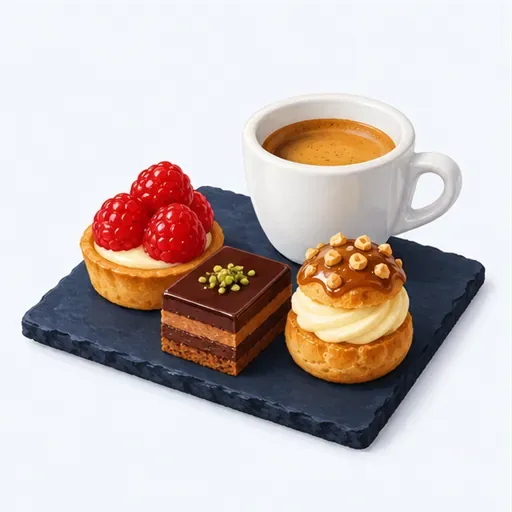 le café gourmand: coffee with mini desserts