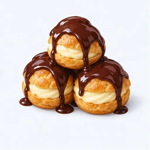 les profiteroles (f.): profiteroles