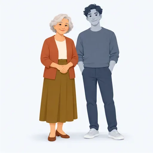 la grand-mère: grandmother