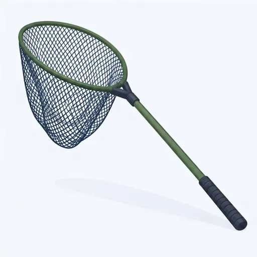 l’épuisette (f.): landing net