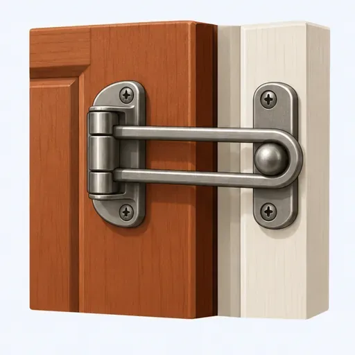 l’entrebâilleur (m.): door restrictor