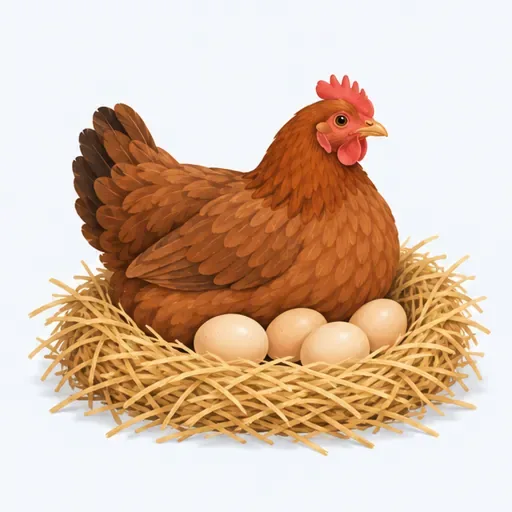 une poule: 一只母鸡