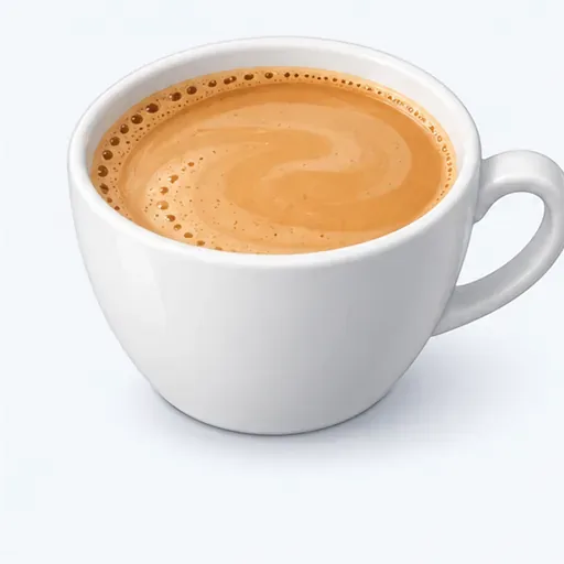 un café crème: white coffee