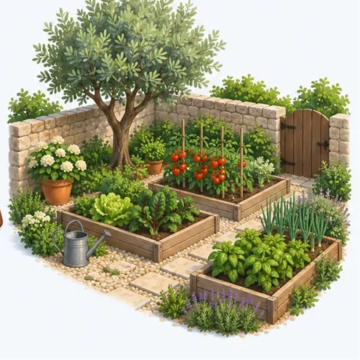 le jardin: garden
