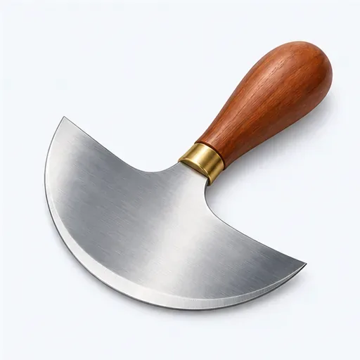 le couteau demi-lune: half-moon leather knife