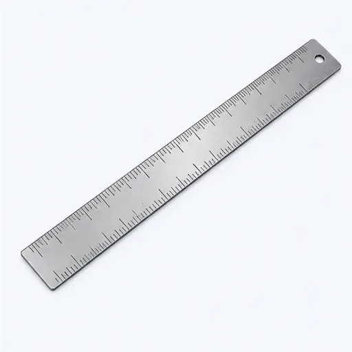 la règle métallique: metal ruler