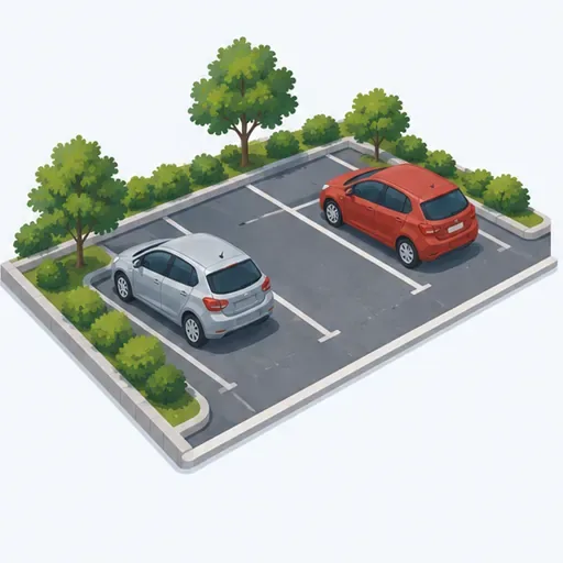 le parking: 駐車場